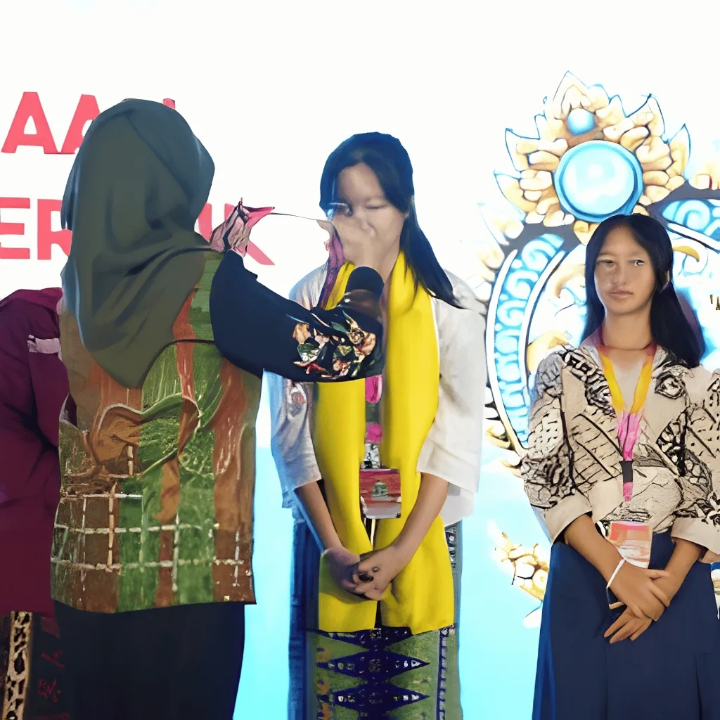Tim LDBI SMAN 2 Jakarta menerima medali debat nasional
